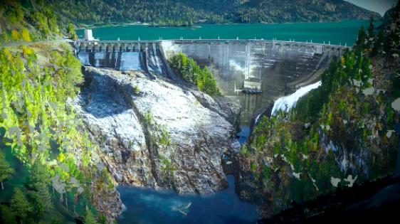 Diablo Dam Digital Twin Modeling HDR Whatcom County, Washington, United States.