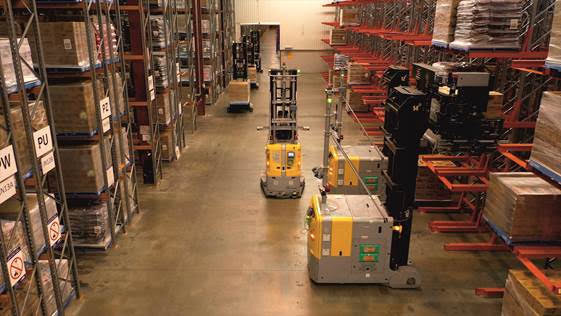 Figure 2: LGVs are designed to handle various pallet types with loads up to 3,400 lbs.
