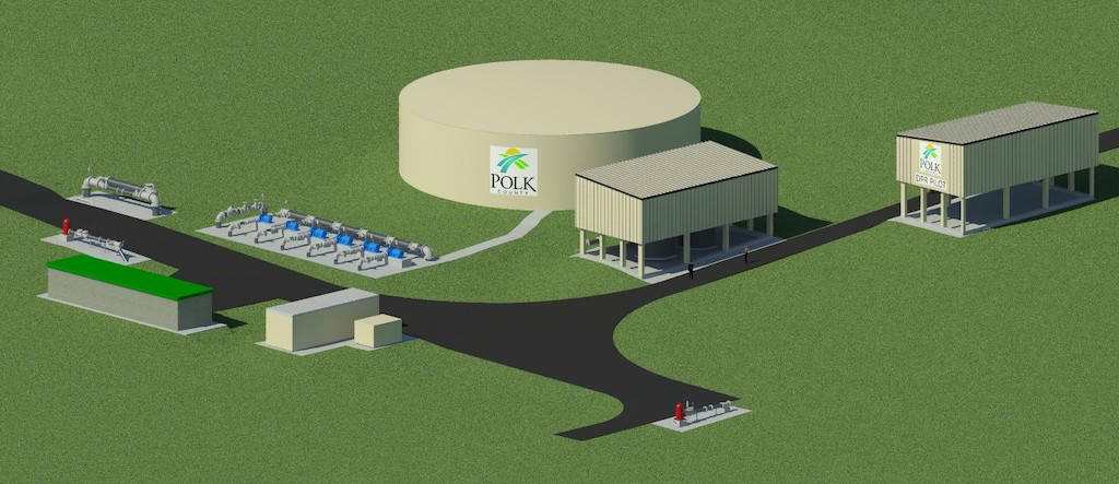 The direct potable reuse (DPR) feasibility study and education/testing pilot project by Polk County is intended to test the development of a future DPR project for a new potable water supply. The state of Florida is using this project as an opportunity to launch an educational campaign about the need for water resilience. Courtesy: Dewberry
