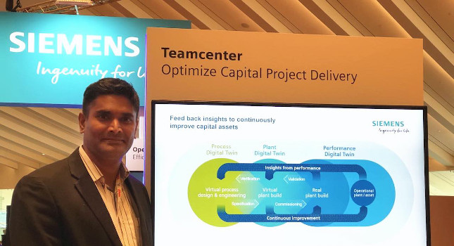 Senthil Kumar said that Capital Asset Lifecycle Management (CALM) would help manufacturers make the digital transformations more efficiently. Courtesy: Aileen Jin