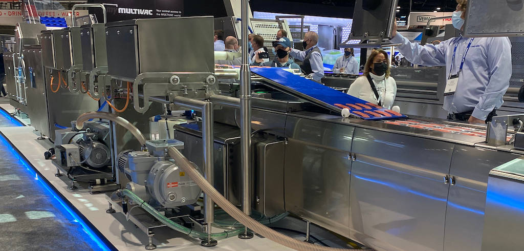 Multivac's automation system is designed to be flexible so food and beverage manufacturers have more options in their approach. Courtesy: Chris Vavra, CFE Media and Technology