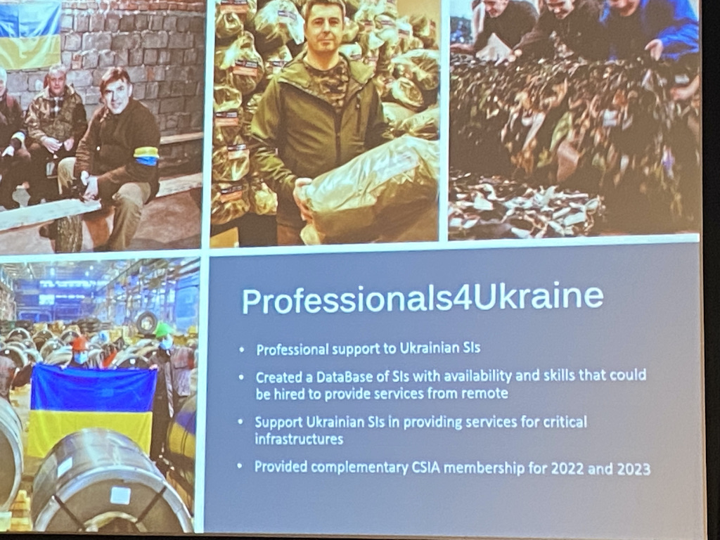 The CSIA created the #Professionals4Ukraine program and unanimously approved complimentary CSIA membership for Ukrainian SIs for two years and are providing professional support to the community. Courtesy: Chris Vavra, CFE Media and Technology