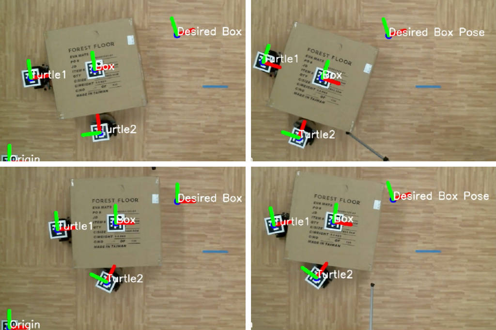 A new general-purpose optimization tool can improve the performance of many autonomous robotic systems. Shown here is a hardware demonstration in which the tool automatically optimizes the performance of two robots working together to move a heavy box. Courtesy: Massachusetts Institute of Technology