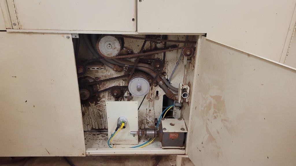 The area where the old tachometer was installed, and where the new encoder is now installed.