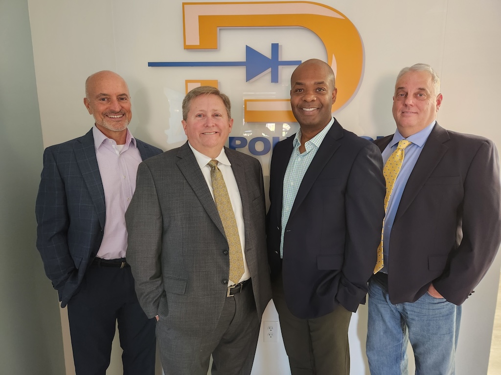 Polytron leadership team, from left to right: Richard Phillips, director, smart manufacturing; Ron Rich, CEO; Rande Allen, VP, sales; Damian Stahl, VP operations.