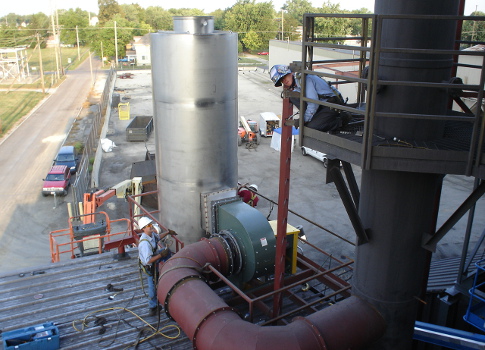 such as here installing a boiler economizer