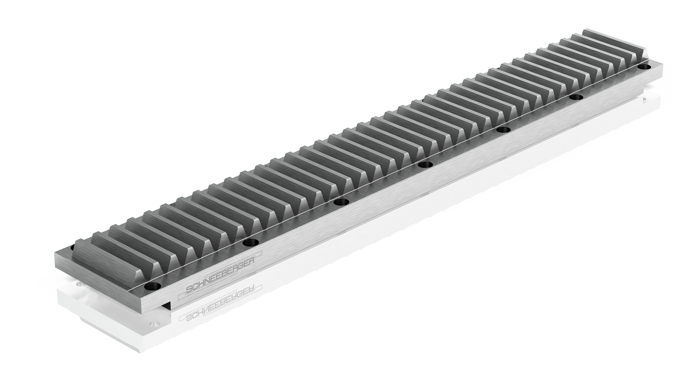 Standard straight tooth gear rack. Courtesy of: Schneeberger Inc.