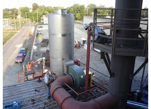 such as here installing a boiler economizer