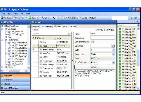 operators used the PI server’s asset framework to identify assets
