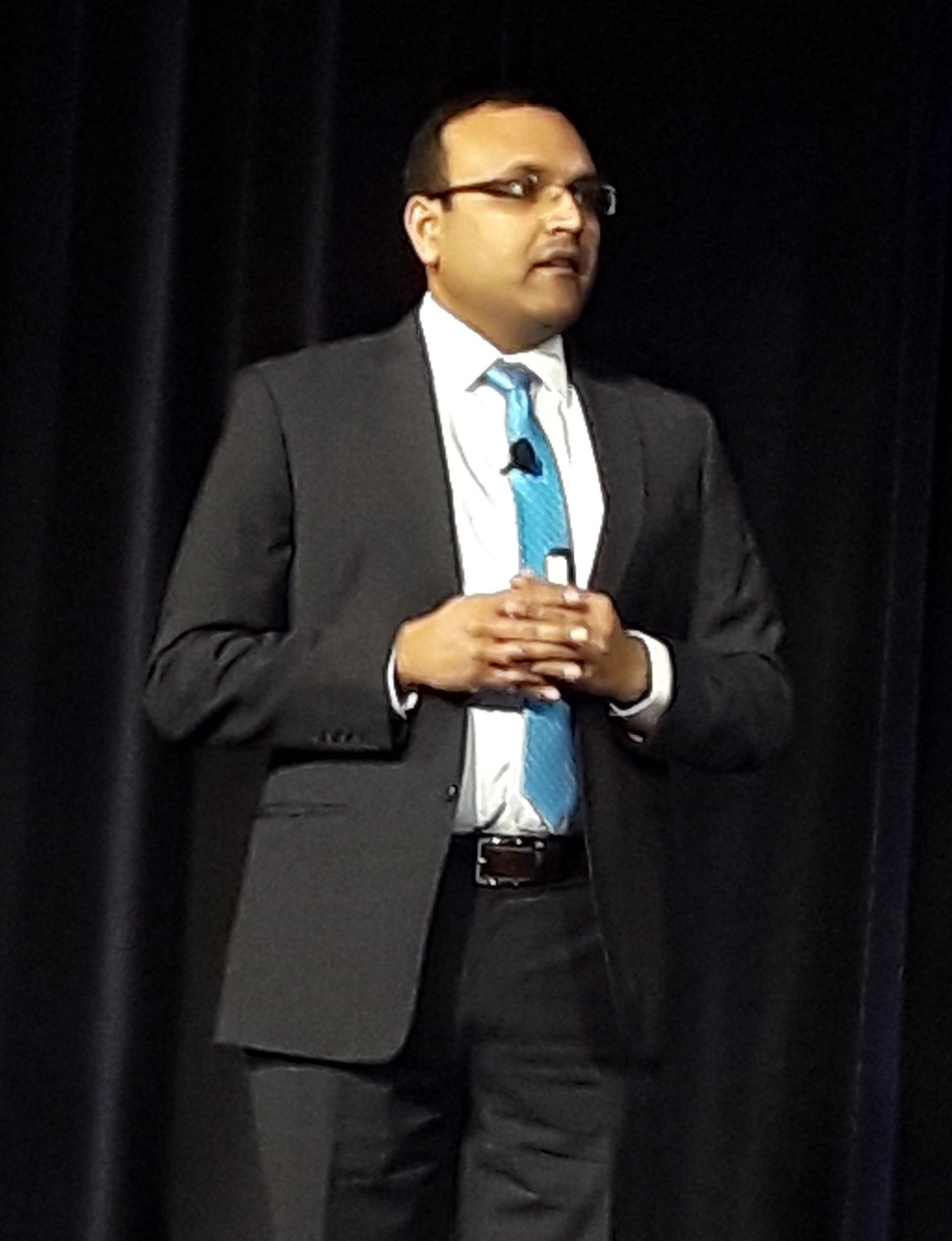 CFE Media|Nihar Satapathy delivers the keynote at the ARC Advisory group Forum in Orlando on Feb. 5. Courtesy: Mark T. Hoske