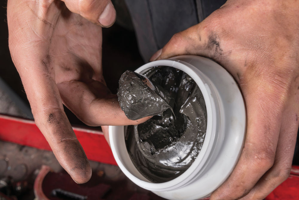 Figure 2. Grease additives can also be solid materials, like graphite, to provide protection under heavy loads. Courtesy of STLE.