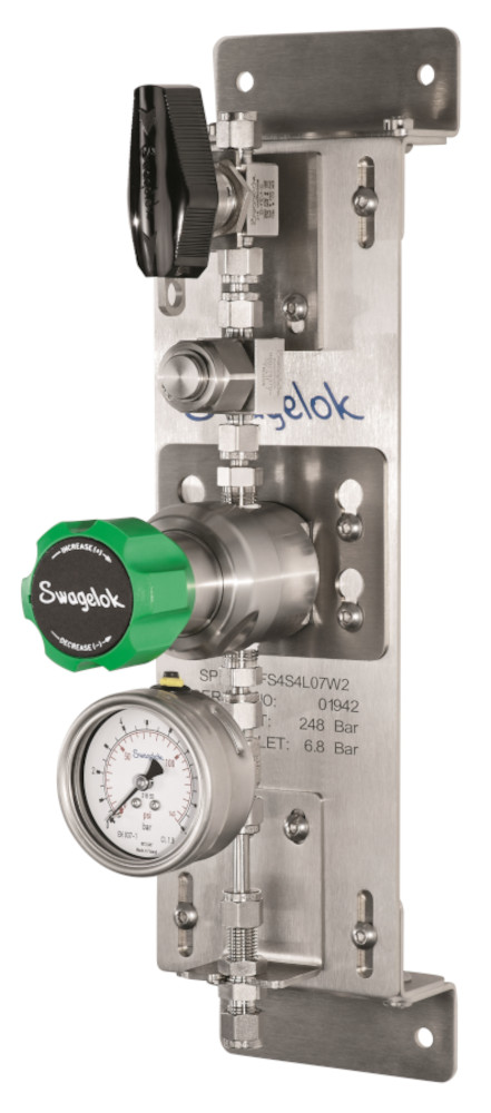 Figure 5. The Swagelok Point-of-Use (SPU) provides the critical last stage of pressure control prior to the gas being used. Courtesy: Swagelok