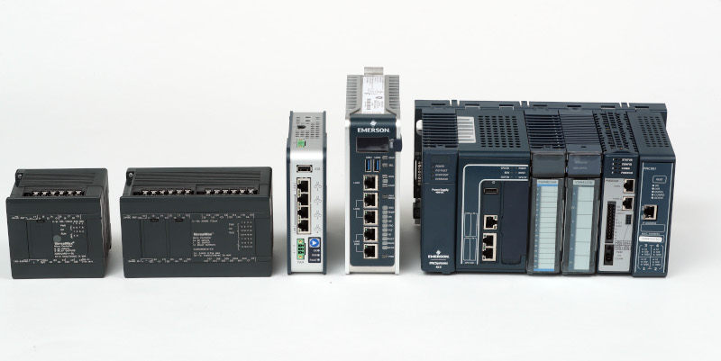 Figure 3: The Emerson PACSystems portfolio of PLCs, edge controllers, and more enables end users to choose right-sized automation devices for each application, while preserving the simplicity and efficiency of developing in a consistent environment.