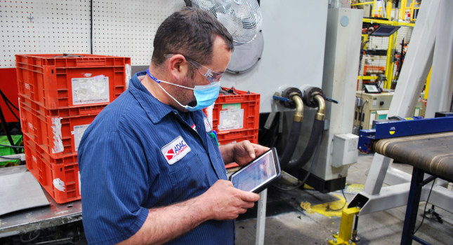 Maintenance technician accesses historical data to diagnose root cause at the site of breakdown.