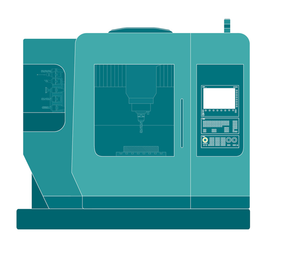 Figure 2: The digital twin concept in machine development allows simulation of a machine tool not only in its design, but also in its physical performance, before the machine is even started physically.