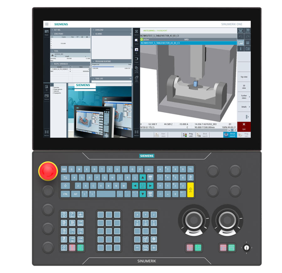 Figure 3: The SINUMERIK ONE features power and software options to allow expansion as the job volume increases or the complexity of the work increases.