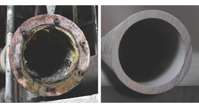 while the CPVC pipe remains in like-new condition.