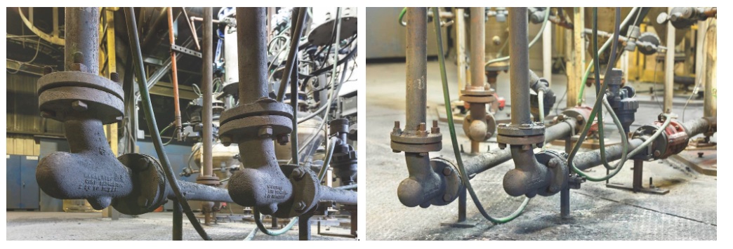Figures 2a and 2b: Waupaca Foundry deploys Smart Elbow deflection elbows to avoid leaks, blowouts and downtime from wear by abrasive materials speeding through the pneumatic lines. Courtesy: Waupaca Foundry