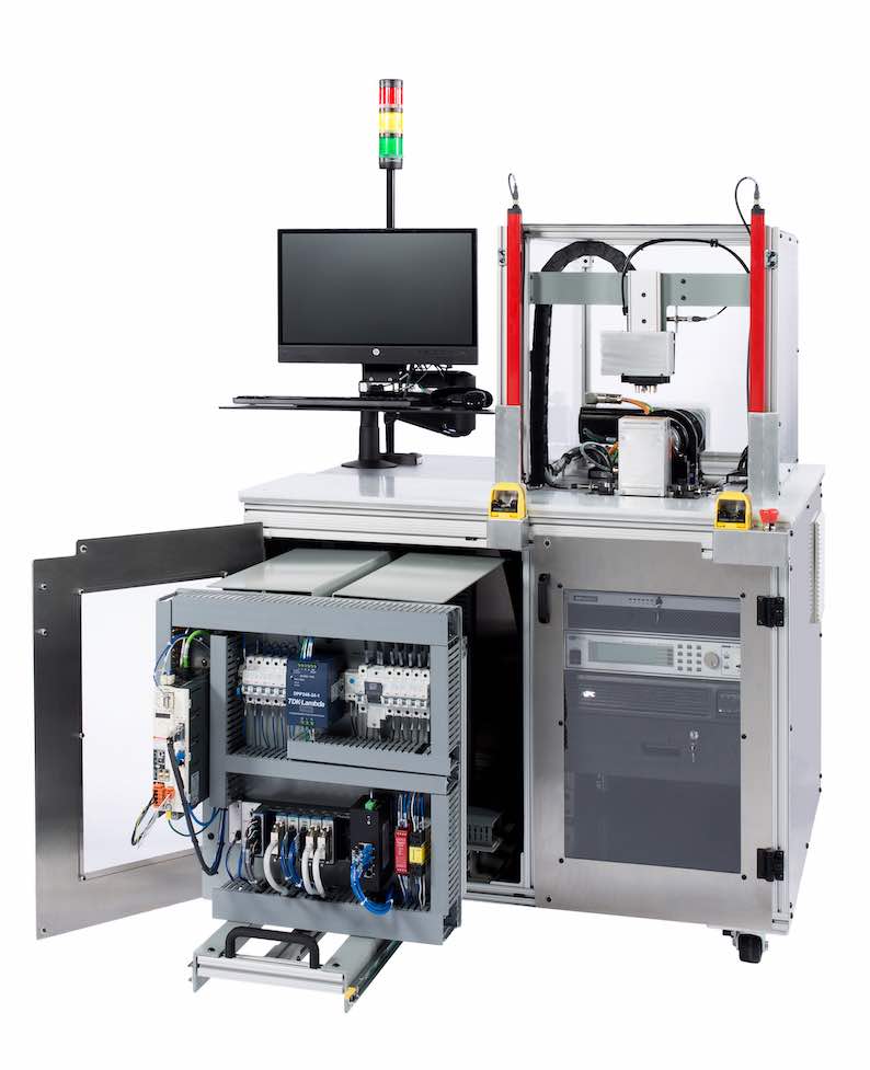 Figure 3: End of line production quality verification test stand. Courtesy: ACS