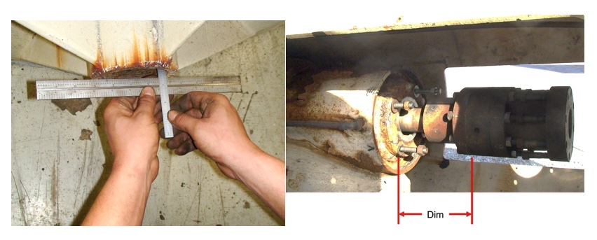 Figure 1: Measure the shaft position before disassembling the pump. Courtesy: EASA