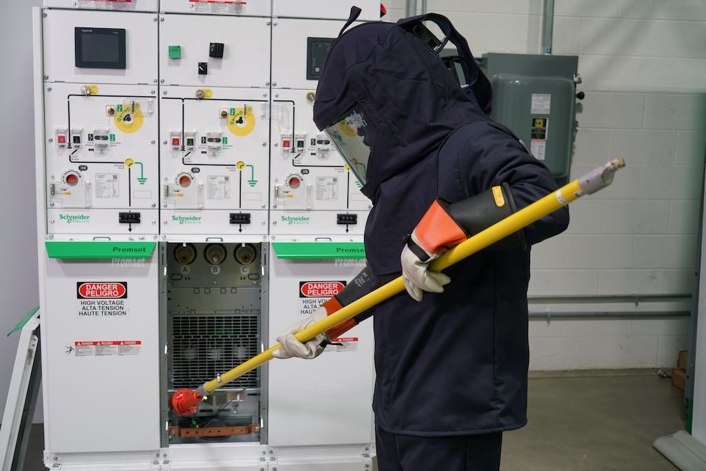 Figure 5: Example of arc-rated personal protective equipment category 4, up to 40 cal/cm2. Courtesy: Schneider Electric
