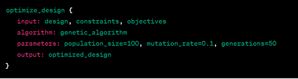 Figure 1: Domain-specific languages (DSL) code enables mechanical engineers to perform design optimization. Courtesy: Shreedhar Murthy Hebbur Subbaraju
