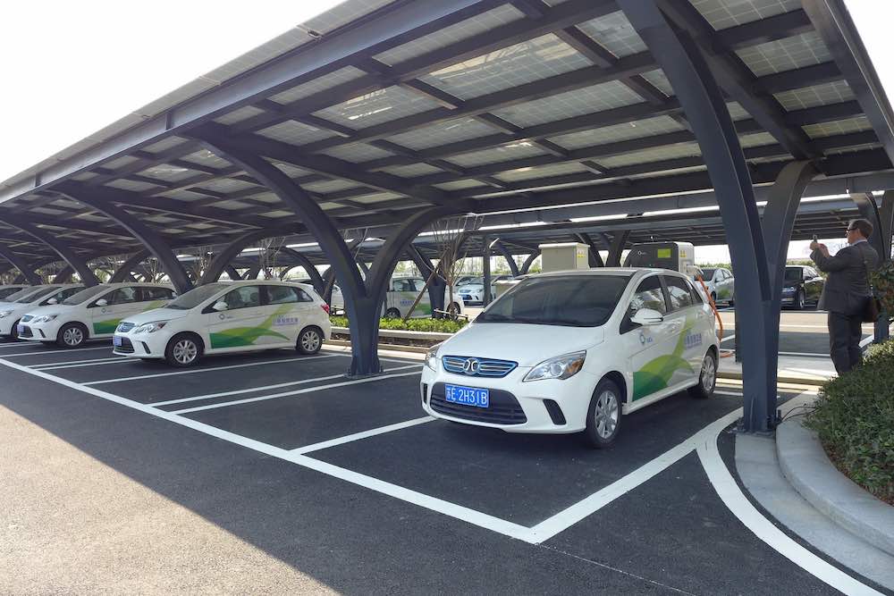 Figure 1: Example of a stranded asset parking lot that was converted into a solar energy facility in Shanghai. Courtesy: Hedgehog Technologies