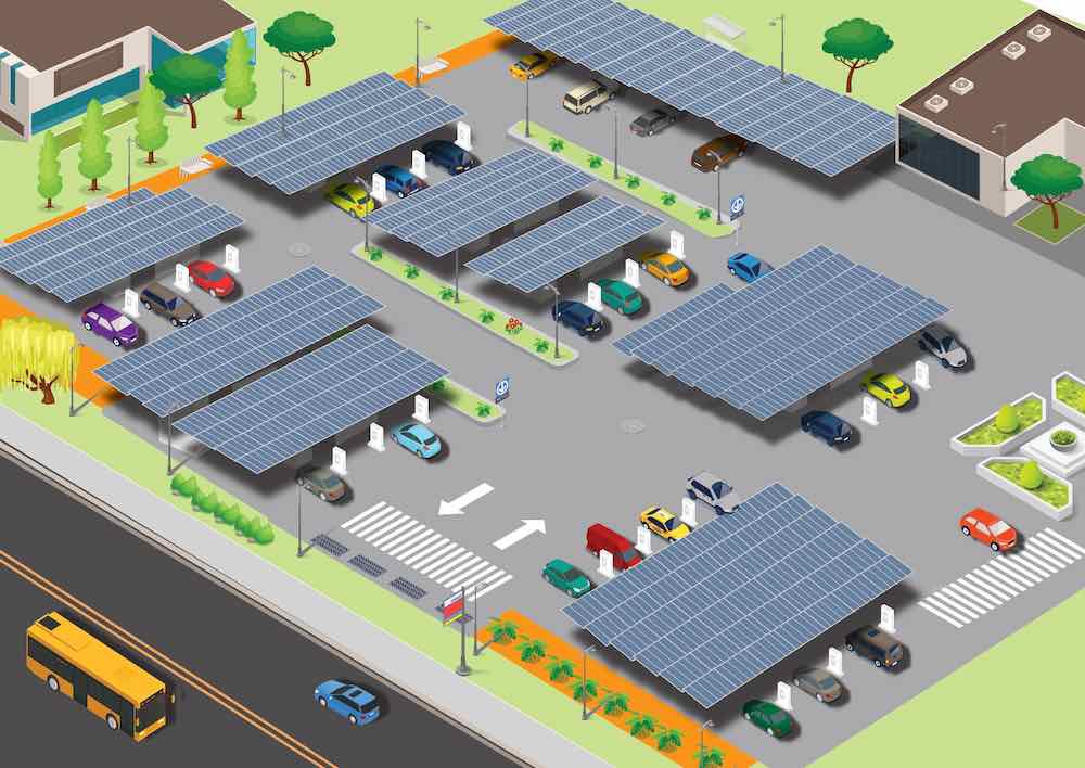 Figure 3: Graphic recreation of a stranded asset being repurposed for solar energy generation. Courtesy: Hedgehog Technologies