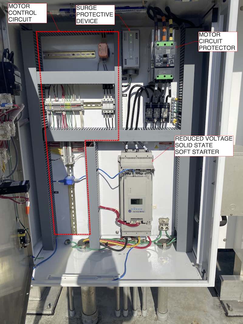 Figure 3: Reduced-voltage soft starter in a submersible pump control panel at a well. Courtesy: CDM Smith