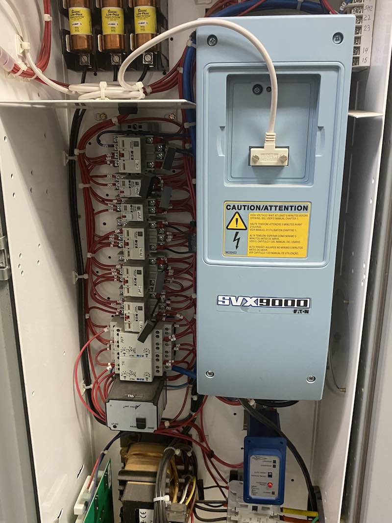 Figure 6: A 6-pulse variable frequency installed in a motor control center at a water reclamation facility. Courtesy: CDM Smith
