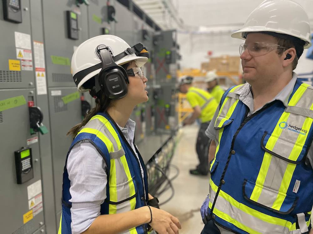 Jarred Richter providing training on arc flash PPE safety. Courtesy: Hedgehog Technologies