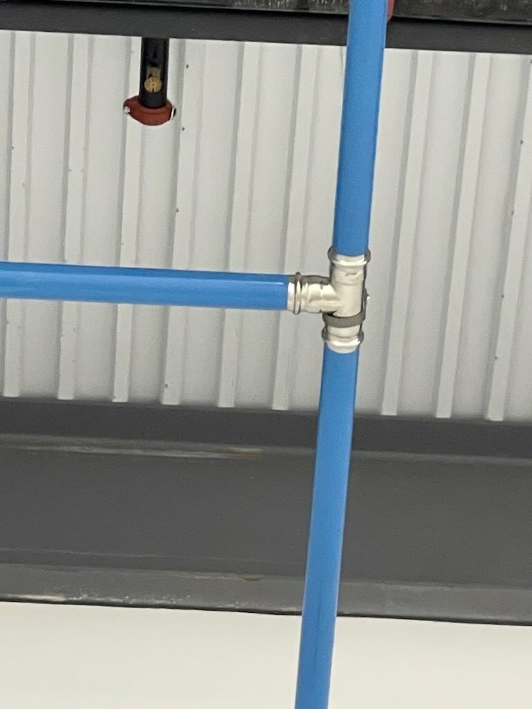 Figure 3: Aluminum piping with press fitting.