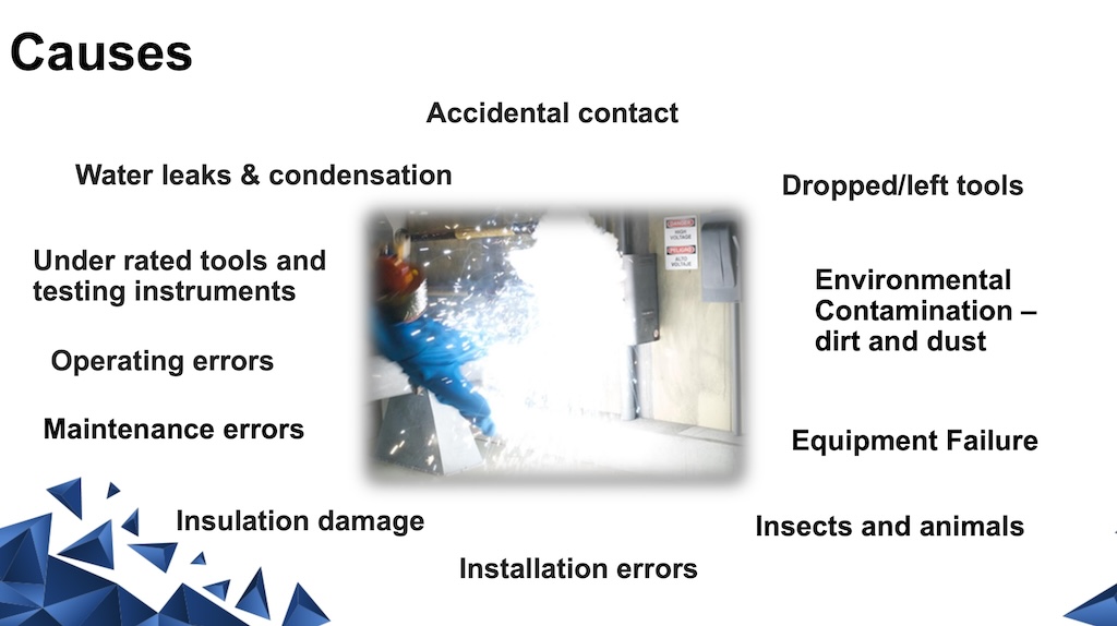 Arc flash causes include accidental contact, contamination, equipment failure, installation errors and more.