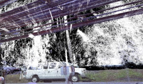 Figure 4: Distortion caused by rain and high humidity. Courtesy: Anvil Corp.