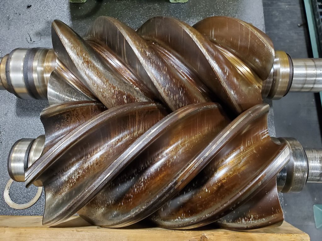 Figure 3: Using the wrong aftermarket products and failing to have a compressed air system regularly maintained from service professionals can cause damage to the compressor’s air end and to the overall system.