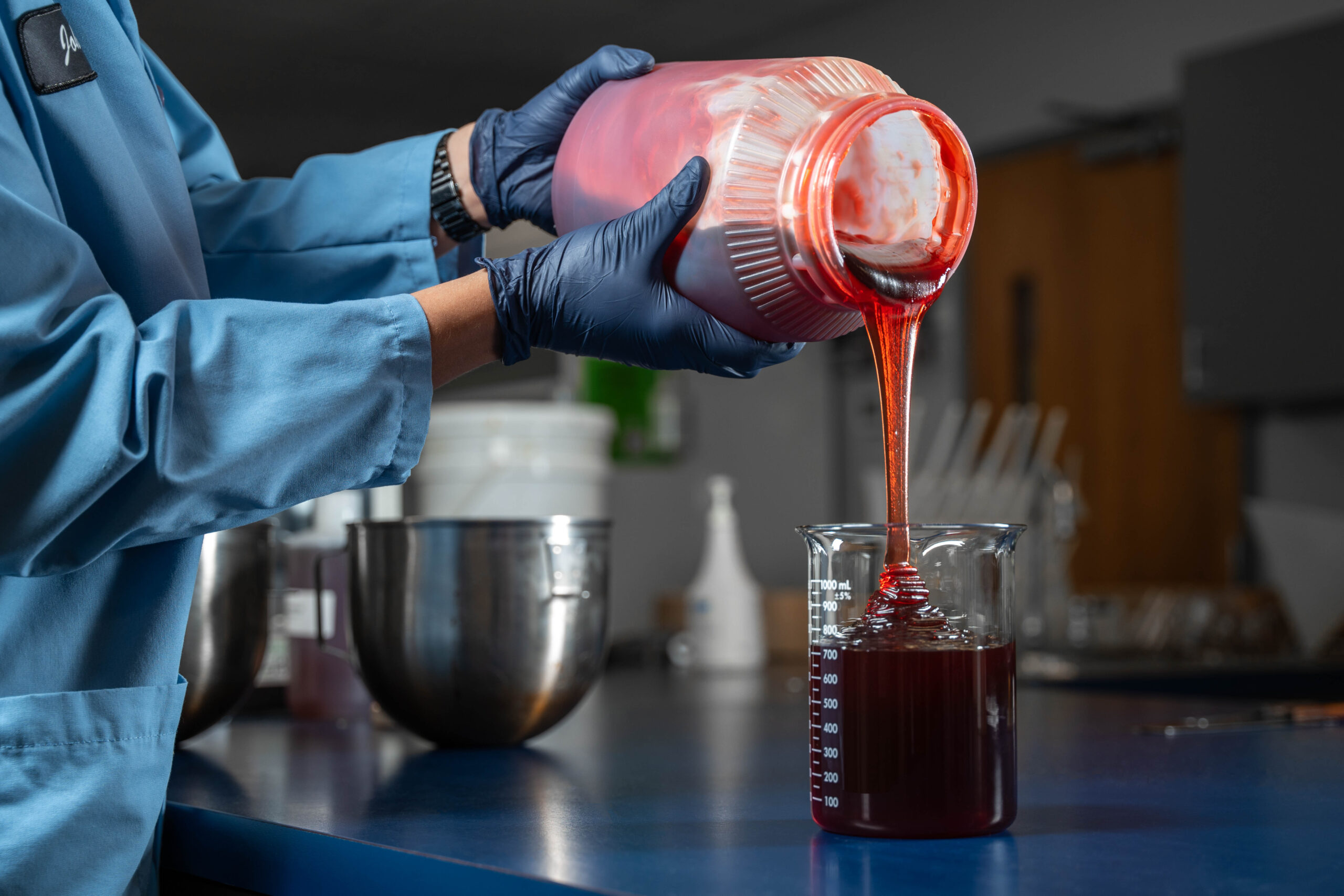 Figure 4: The correct grease for colder temperature applications will have a synthetic base oil that exhibits a low viscosity (ISO VG 46 or lower), along with an NLGI grade in the 0-1 range. This ensures the grease lubricant will have an acceptable consistency and film thickness in the bearing at low operating temperatures. Fracking pump plunger grease, NLGI00, ISO VG 1000. Courtesy: JAX Inc.