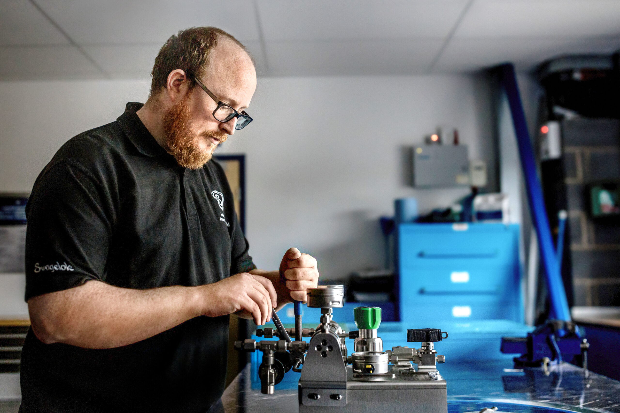 Figure 2: System components requiring frequent maintenance should be easily accessible for technicians. Design systems so components are not obstructed by stray tubing. Courtesy: Swagelok Co.
