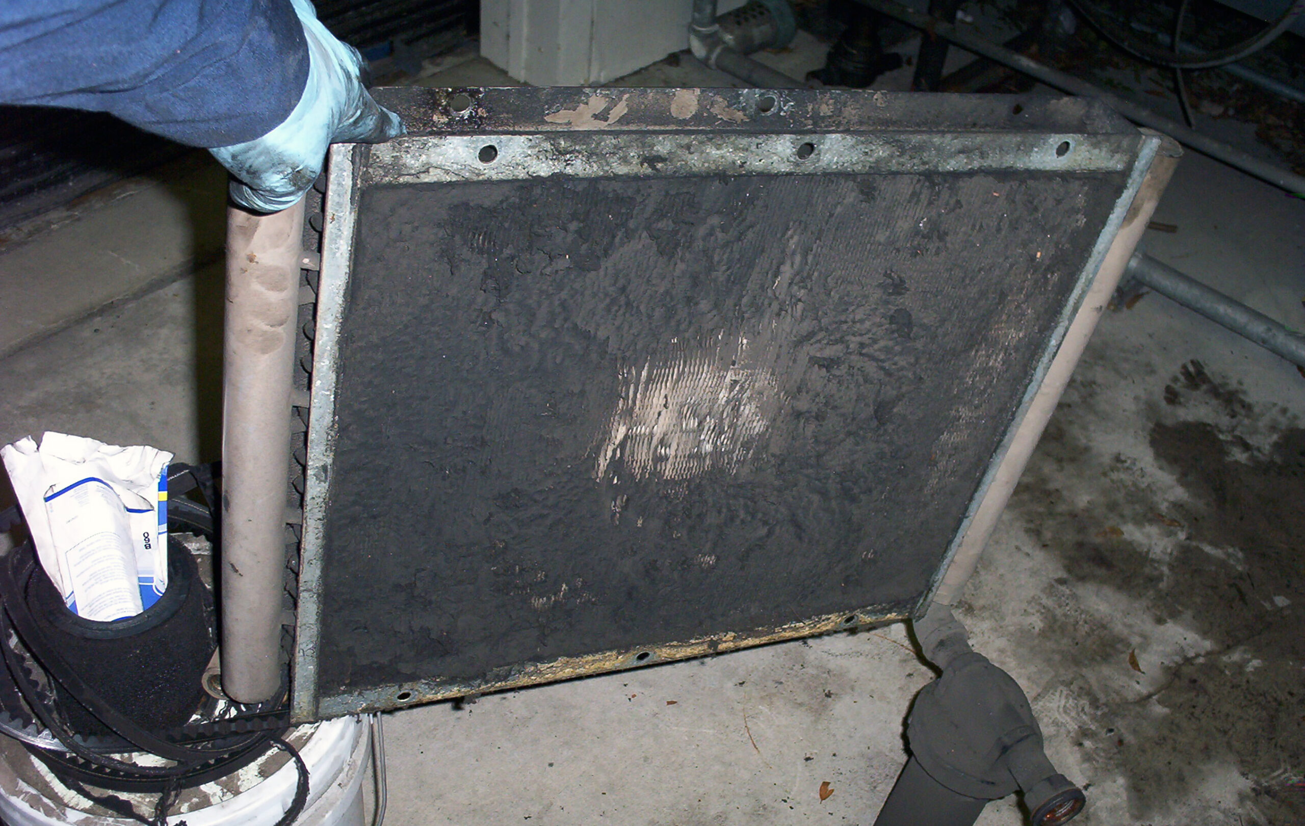 Figure 2: Replacing dirty air filters is vital to keeping a compressed air system running efficiently. If a compressor is operating in a dusty or excessively dirty environment, filters and coolers will need to be cleaned and changed more frequently. Courtesy: Hitachi Global Air Power