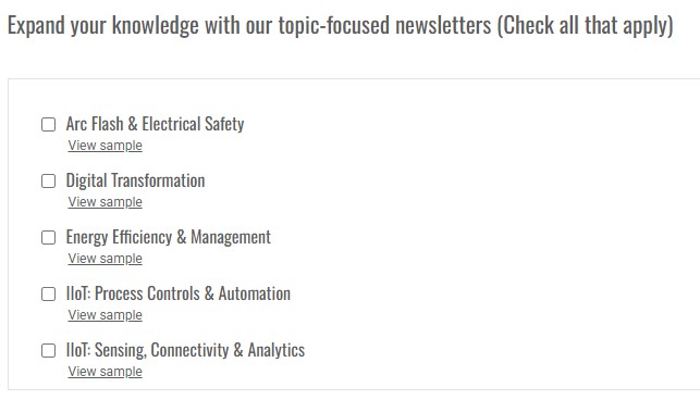 A variety of enewsletters can help professionals stay on top of technical information. Courtesy: Plant Engineering