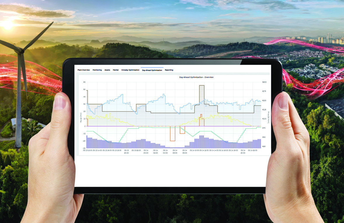 Figure 2: Day-ahead optimization enhances cost efficiency by forecasting market conditions and weather, optimizes diverse energy sources and provides users with reliable and sustainable energy. Courtesy: ABB