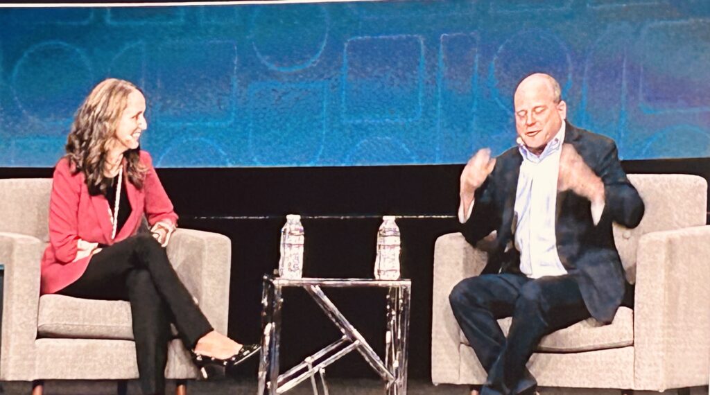 Columnist Gene Marks told the crowd at Epicor Insights 2025 that there are things they can do to navigate tariff uncertainty. Courtesy: WTWH Media