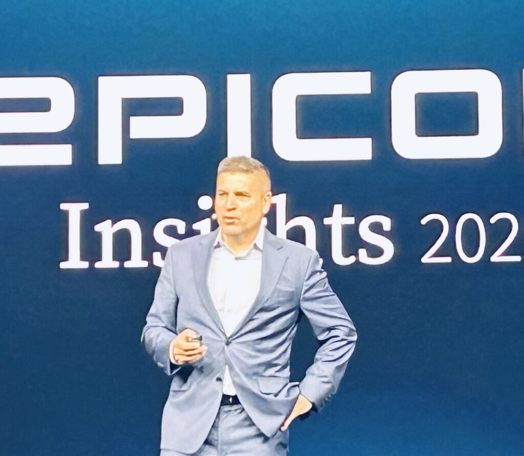 Steve Murphy, CEO of Epicor, told attendees at Epicor Insights 2025 that he believes the Turing test has been passed. Courtesy: WTWH Media