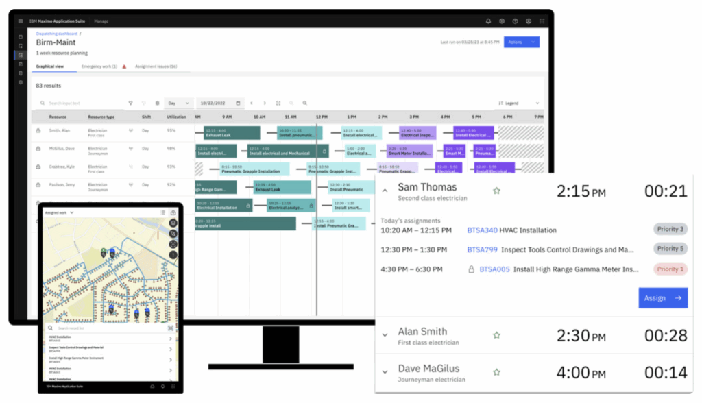 Figure 2: A screen captures IBM Maximo Manage, Mobile and Scheduler, which were leveraged by Swedish brewery Spendrups Bryggeri to deploy predictive maintenance techniques. Courtesy: IBM