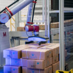 Figure 3: WEMAS Absperrtechnik GmbH replaced a repetitive and unergonomic manual depalletizing task with an off-the-shelfOff-the-shelf robotic palletizing solution powered by OnRobot’s user-friendly D:PLOY-platform. With same-day installation, the solution delivered $31,000 in annual cost savings at WEMAS. Courtesy: OnRobot When Schrobbelèr B.V., producer of an iconic Dutch herbal liquor, was ready to automate its palletizing tasks, the company needed an approach that could seamlessly integrate into existing operations. Like many companies in the beverage industry, Schrobbelèr had determined that manual palletizing posed ergonomic and productivity challenges.