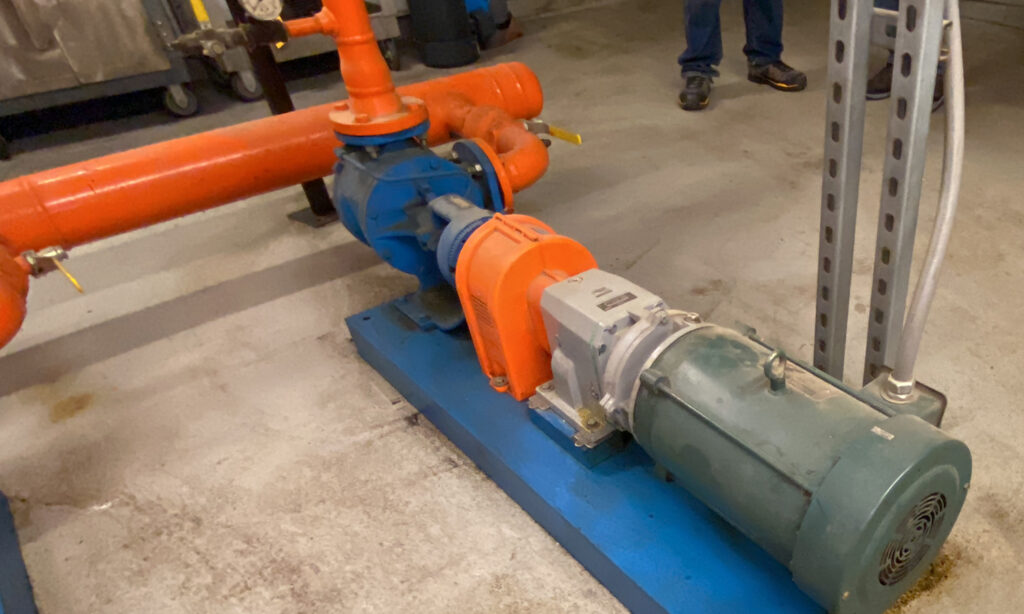 Figure 3: Hydraulics pump feeds the line that is the source of fluid for the entire operation. Courtesy: Clarion Lubricants