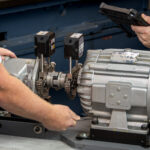 Figure 1: Machine alignment with an X-Series Laser Shaft Alignment System from Hamar Laser Instruments. Courtesy: Hamar Laser Instruments Inc.