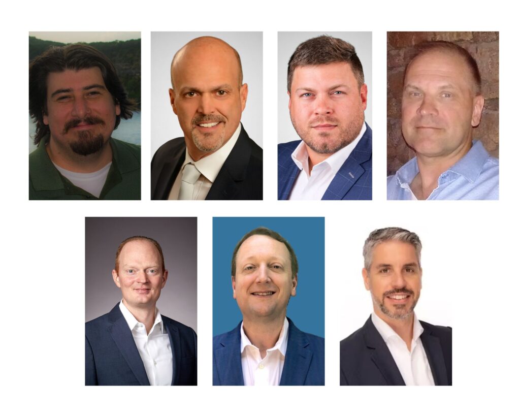 Top (L to R): Cody Bann, vice president, SmartSights; Steve Keeney, Director of Automation Intelligence (AI) Product Management, Motion Automation Intelligence; Sean McGowen, Account Specialist, Electrical, Motion; John Oskin, Senior Vice President, SmartSights; (Bottom, L to R): Sean Saul, Vice President of Product, Emerson; Heath Stephens, P.E, Digitalization Leader, Hargrove Controls & Automation, a certified member of the Control System Integrators Association (CSIA); Geert van der Zalm, Vice President of Assembly Technology, Bosch Rexroth
