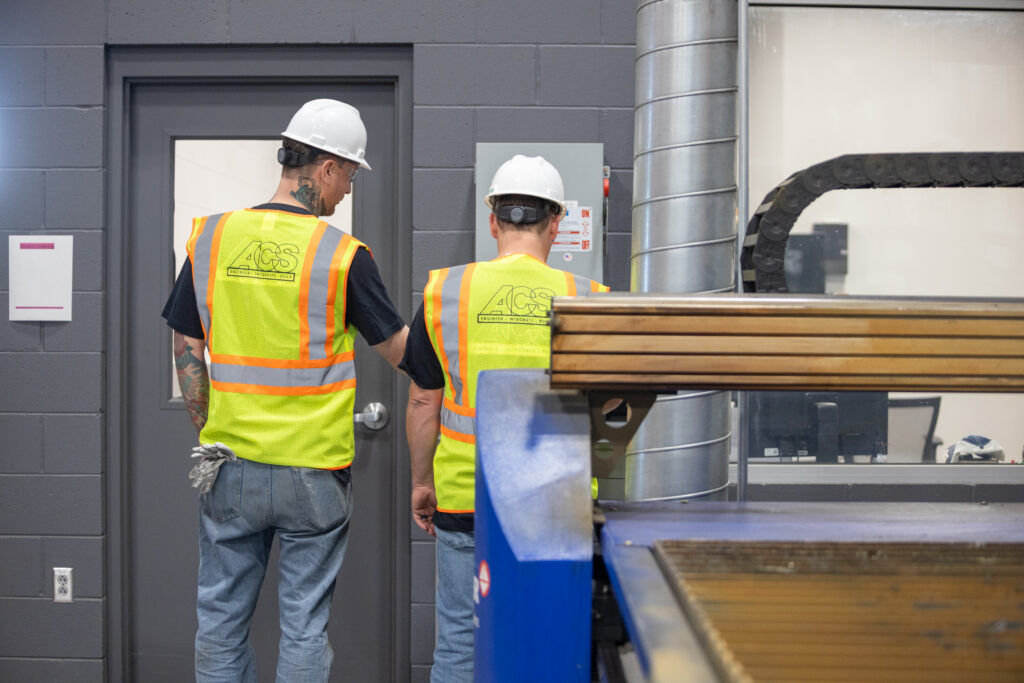 Figure 3: Supervisors conduct an onsite inspection of safety controls and facility exits to ensure unobstructed fire lanes. Courtesy: ACS