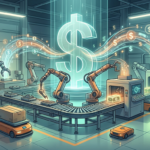 An artificial intelligence-generated graphic shows the close interplay between automation and financial protection. Courtesy: Plant Engineering via AI
