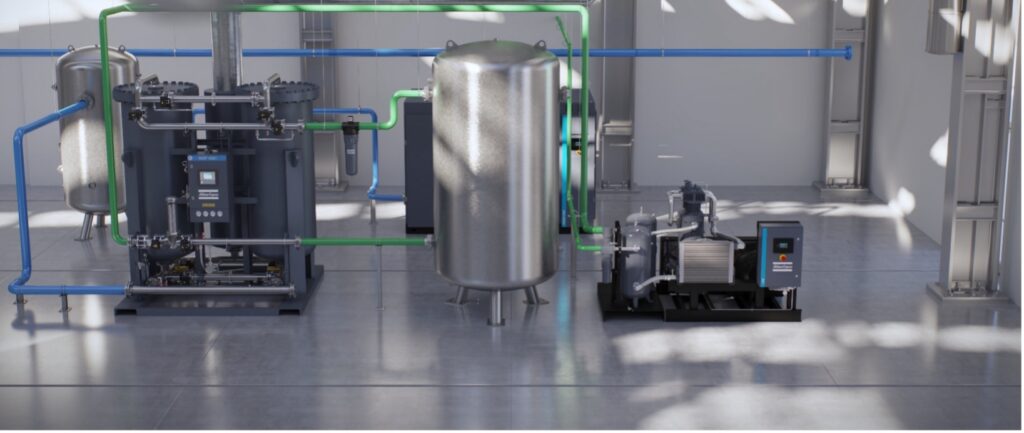 Atlas Copco’s onsite nitrogen generation system combined with LFB booster for laser cutting operations. Courtesy: Atlas Copco